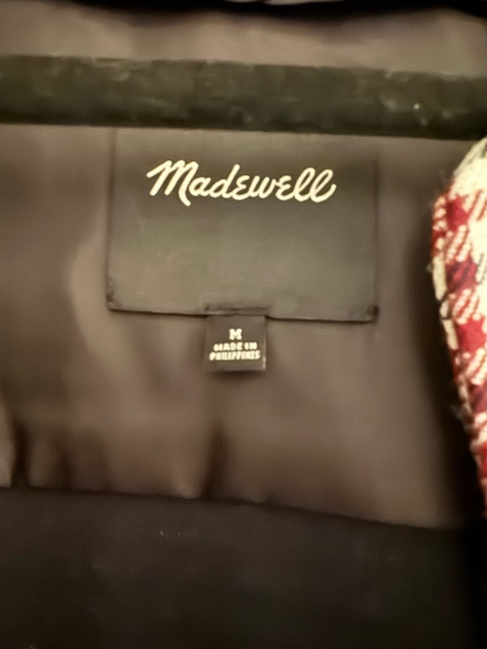 Madewell Burgundy & Black Gingham Snap-Front Jacket - Picture 6 of 6